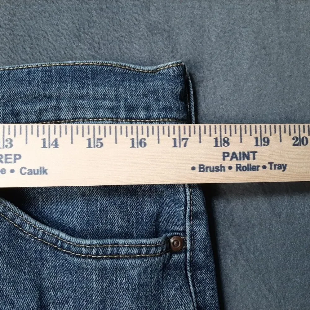Lee Jeans Mens 34x32 Blue Denim Casual Medium Wash Straight Leg Regular Fit